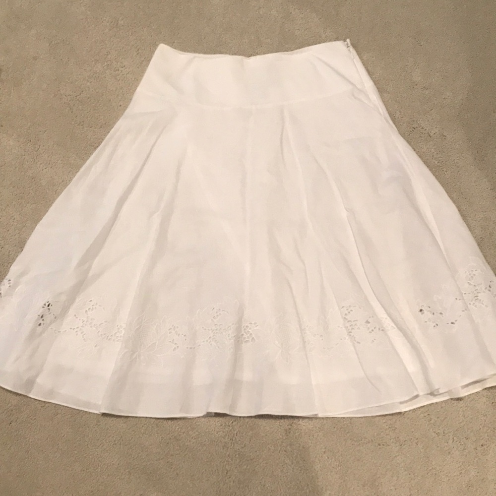 White Linen Skirt